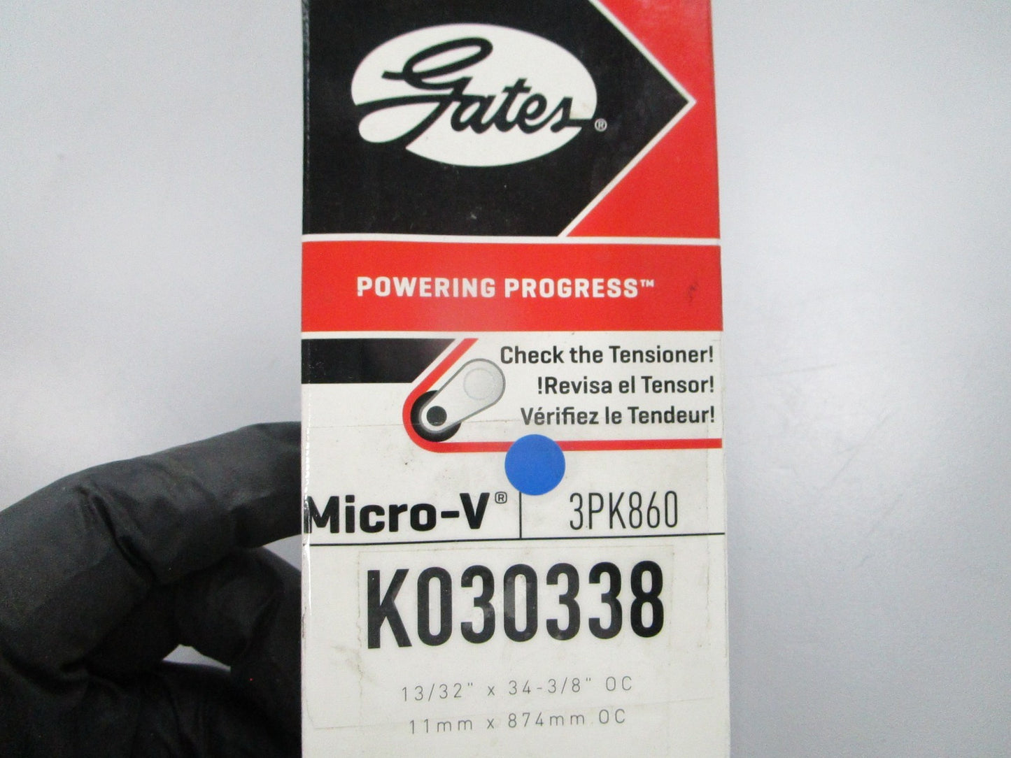 NEW K030338 Gates Micro-V Serpentine Belt 0810