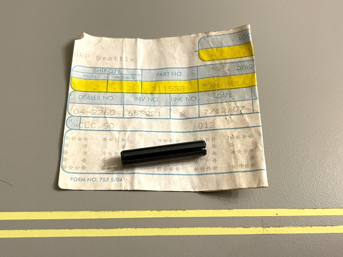 *NEW OEM* 0750 OMC Johnson Evinrude ROLLER PIN 311538 0311538