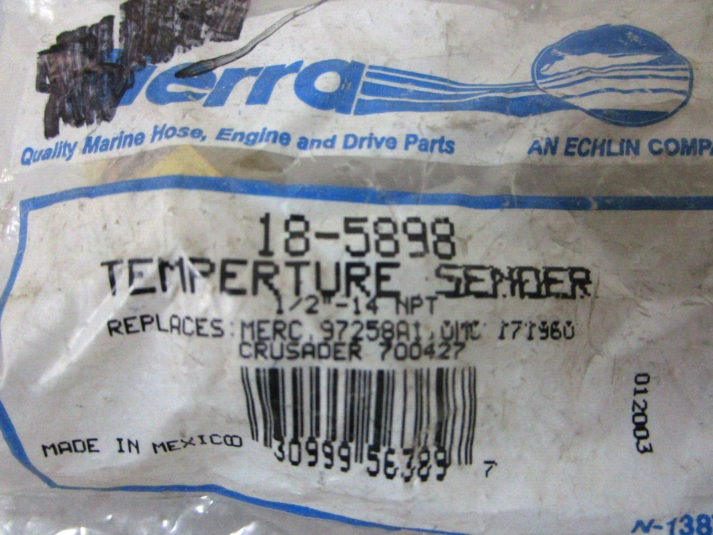 *NEW* 0750 Sierra TEMPERATURE SENDER 18-5898 Replaces  97258A1  171960