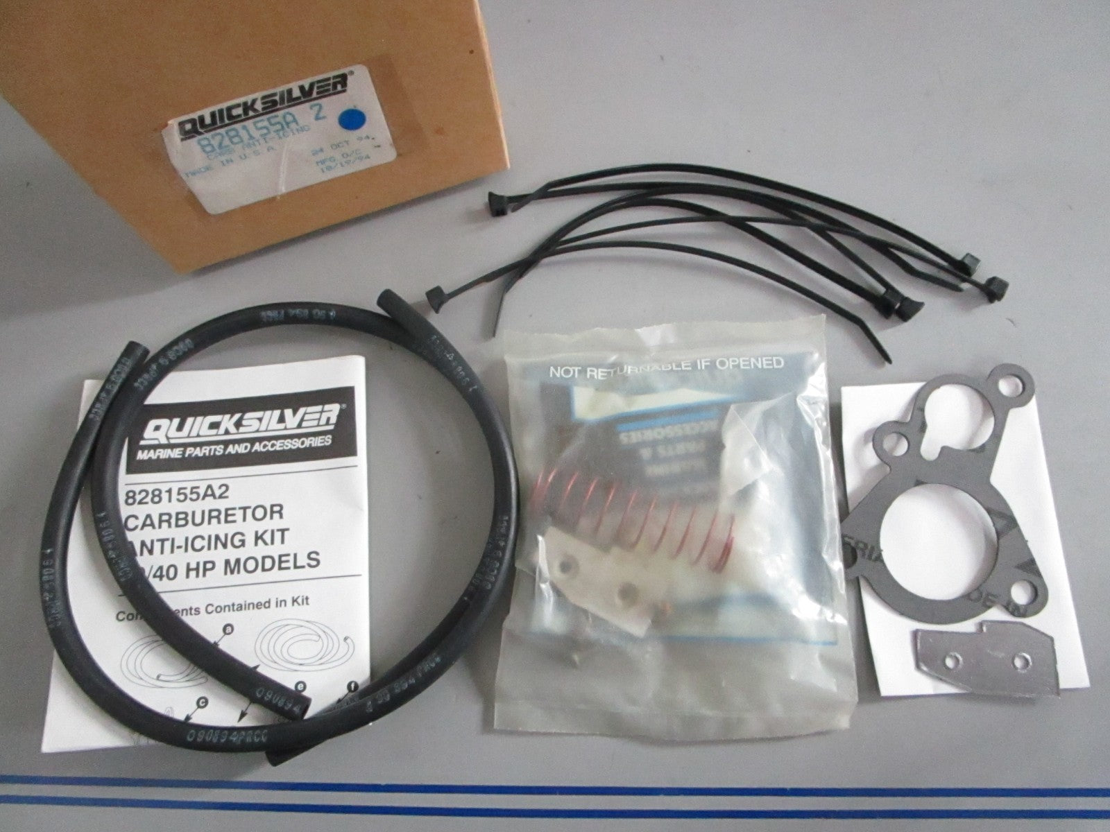 NEW OEM 828155A2 Mercury Quicksilver Carburetor Anti-Icing Kit 0820