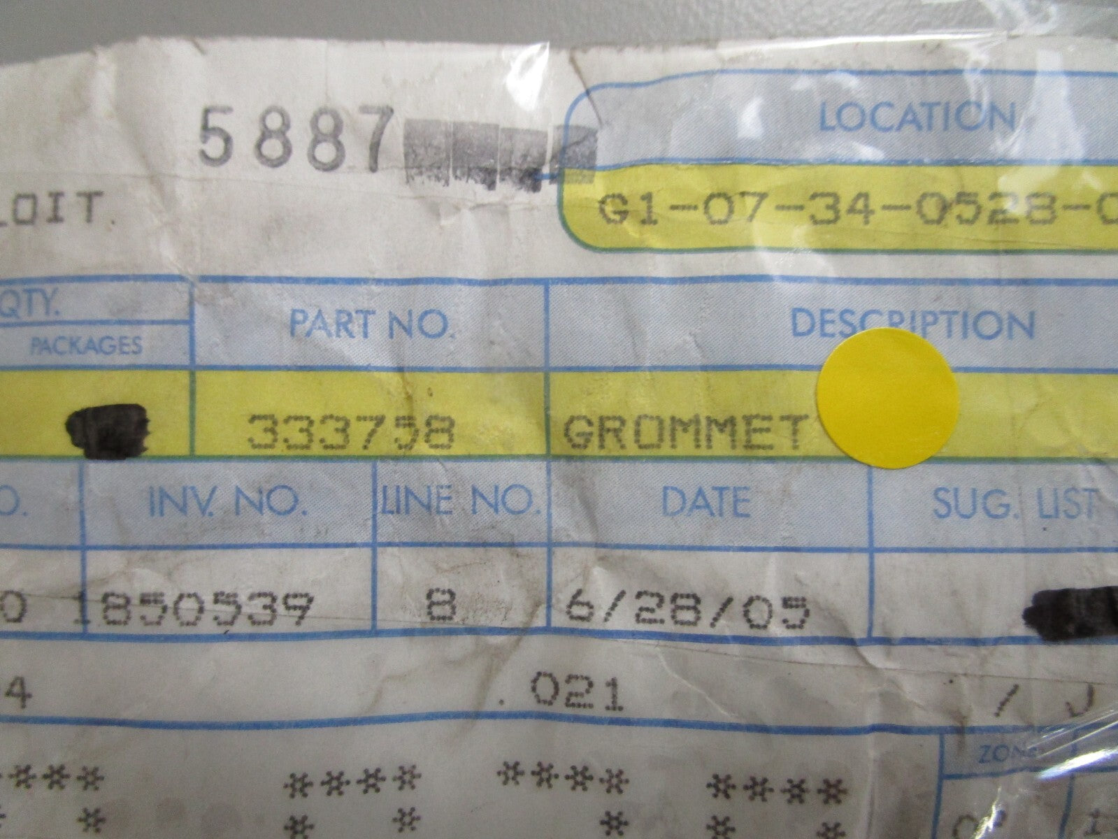 *NEW OEM* 0810 OMC Johnson Evinrude Grommet 333758 0333758