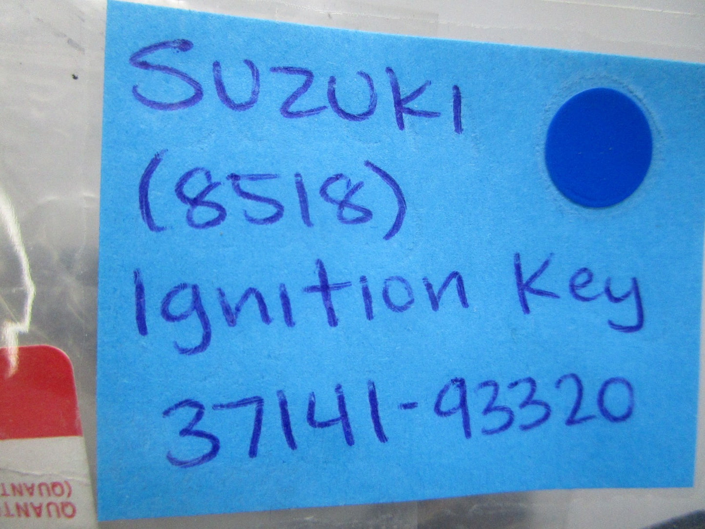 *NEW OEM* (LOT OF 2) 0810 Suzuki (8518) Ignition Key 37141-93320