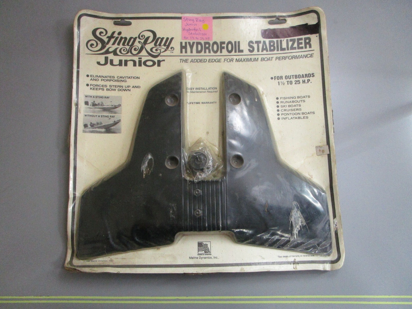 *NEW* 0820 Sting Ray Junior Hydrofoil Stabilizer For 1½ to 25HP