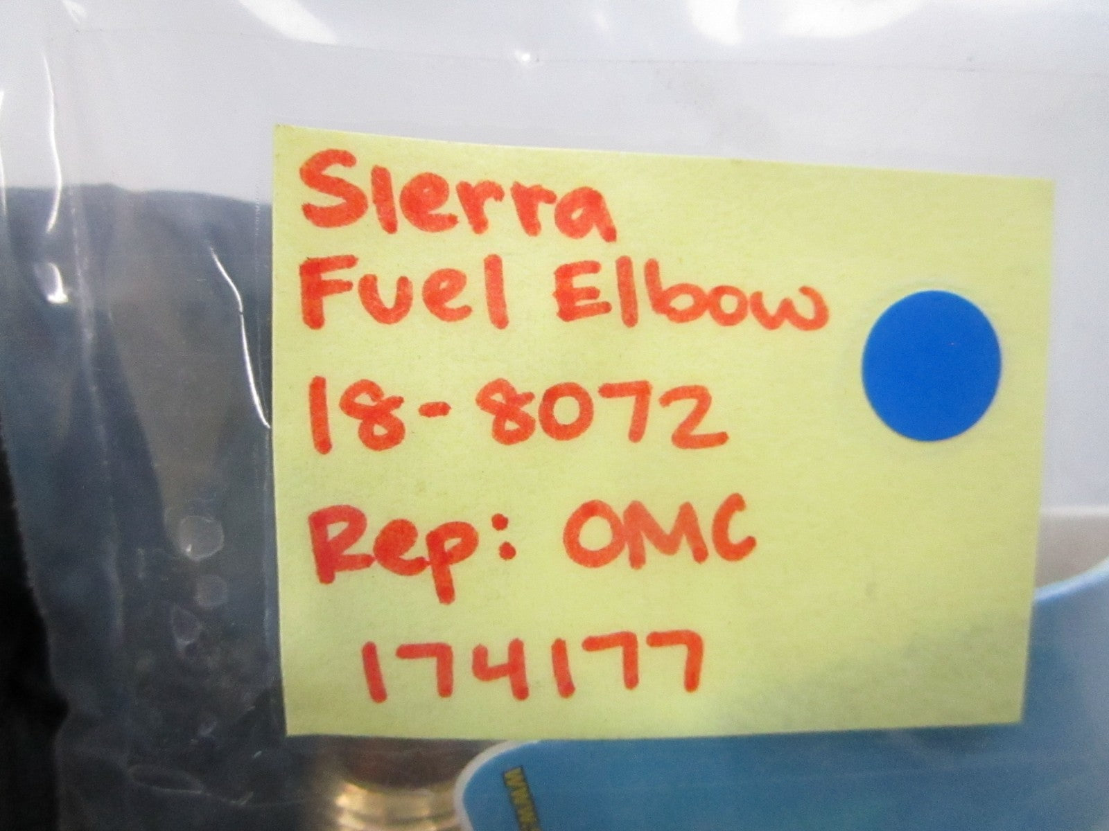 NEW 18-8072 Replaces: OMC 174177 0174177 Sierra Fuel Elbow 0810