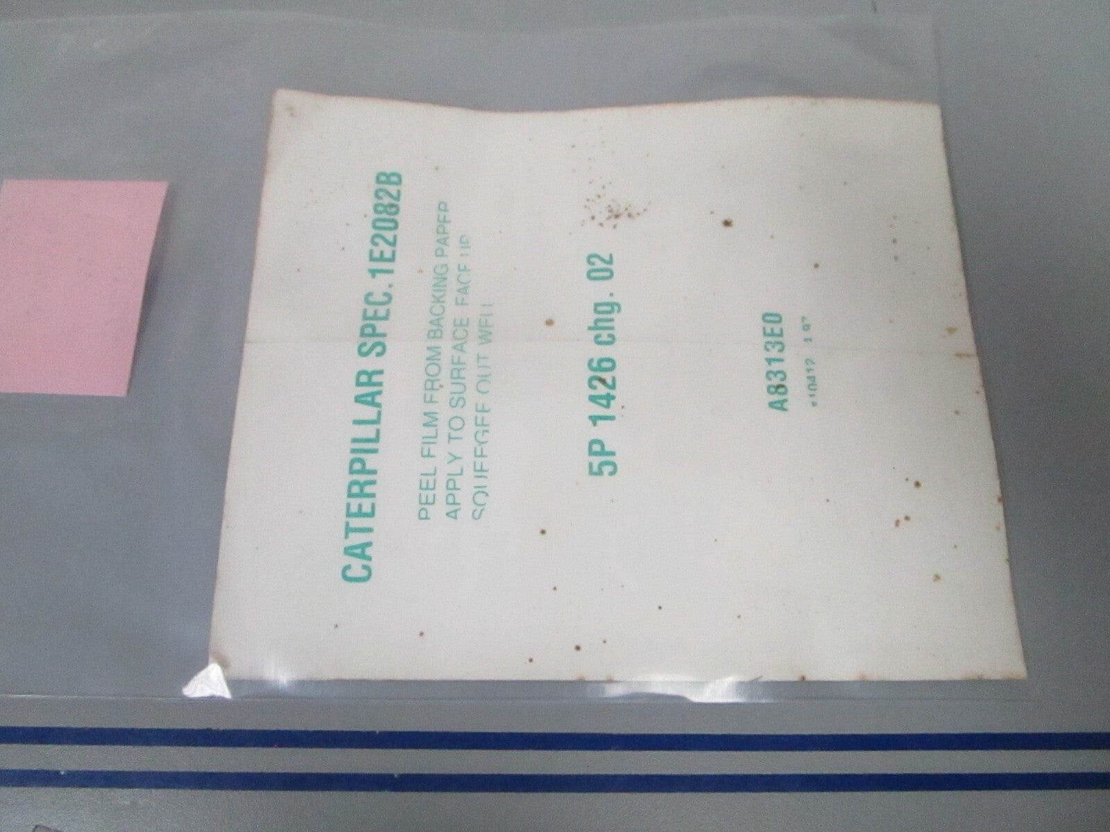 *NEW OEM* 0810 CAT Warning Film 5P-1426