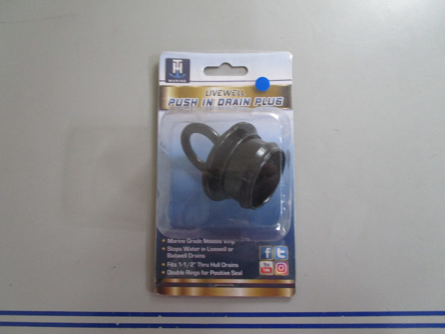 *NEW* 0810 T-H Marine Push In Drain Plug PP-150-DP