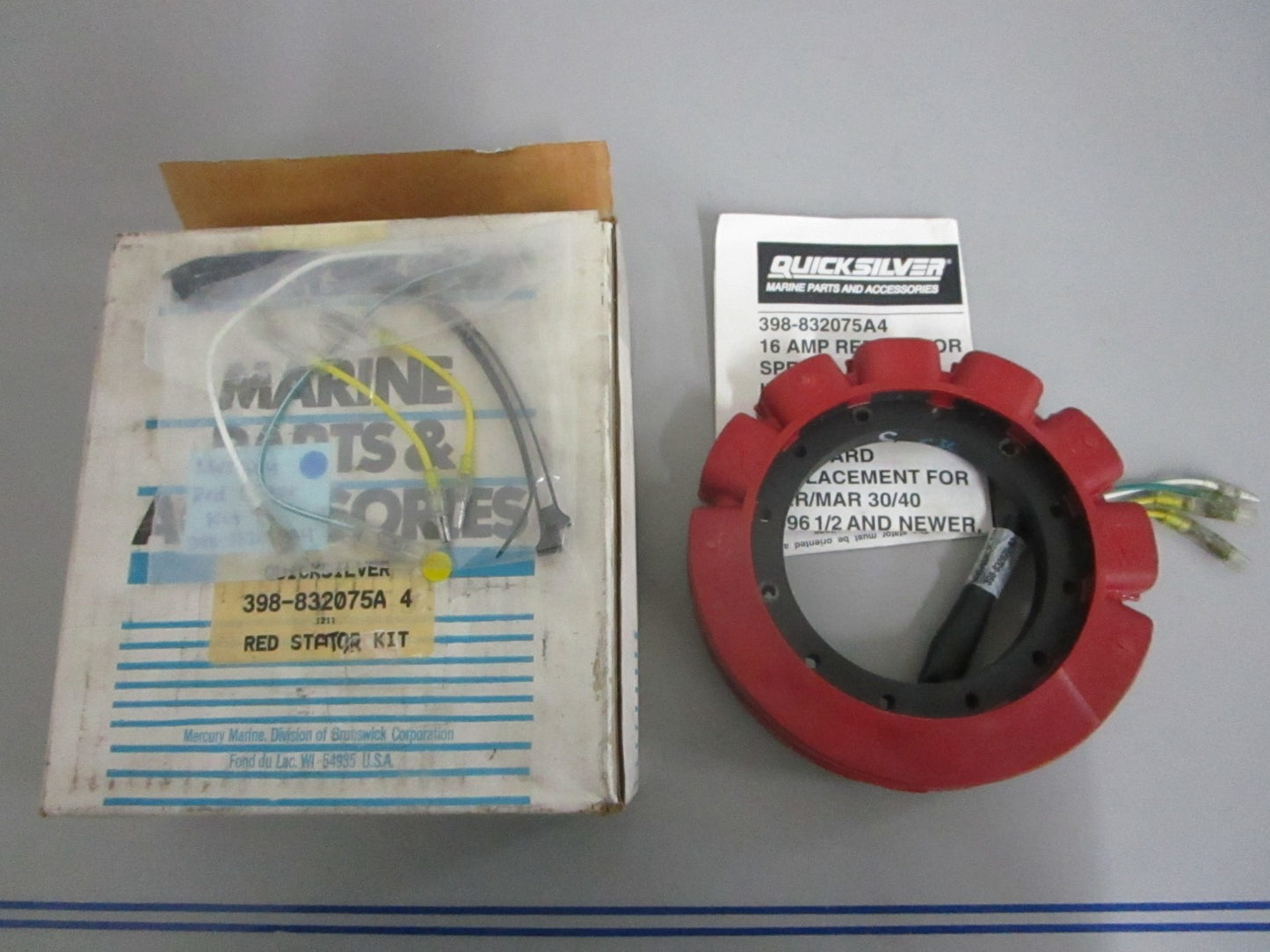 NEW OEM 398-832075A4 Mercury Quicksilver Red Stator Kit 0820