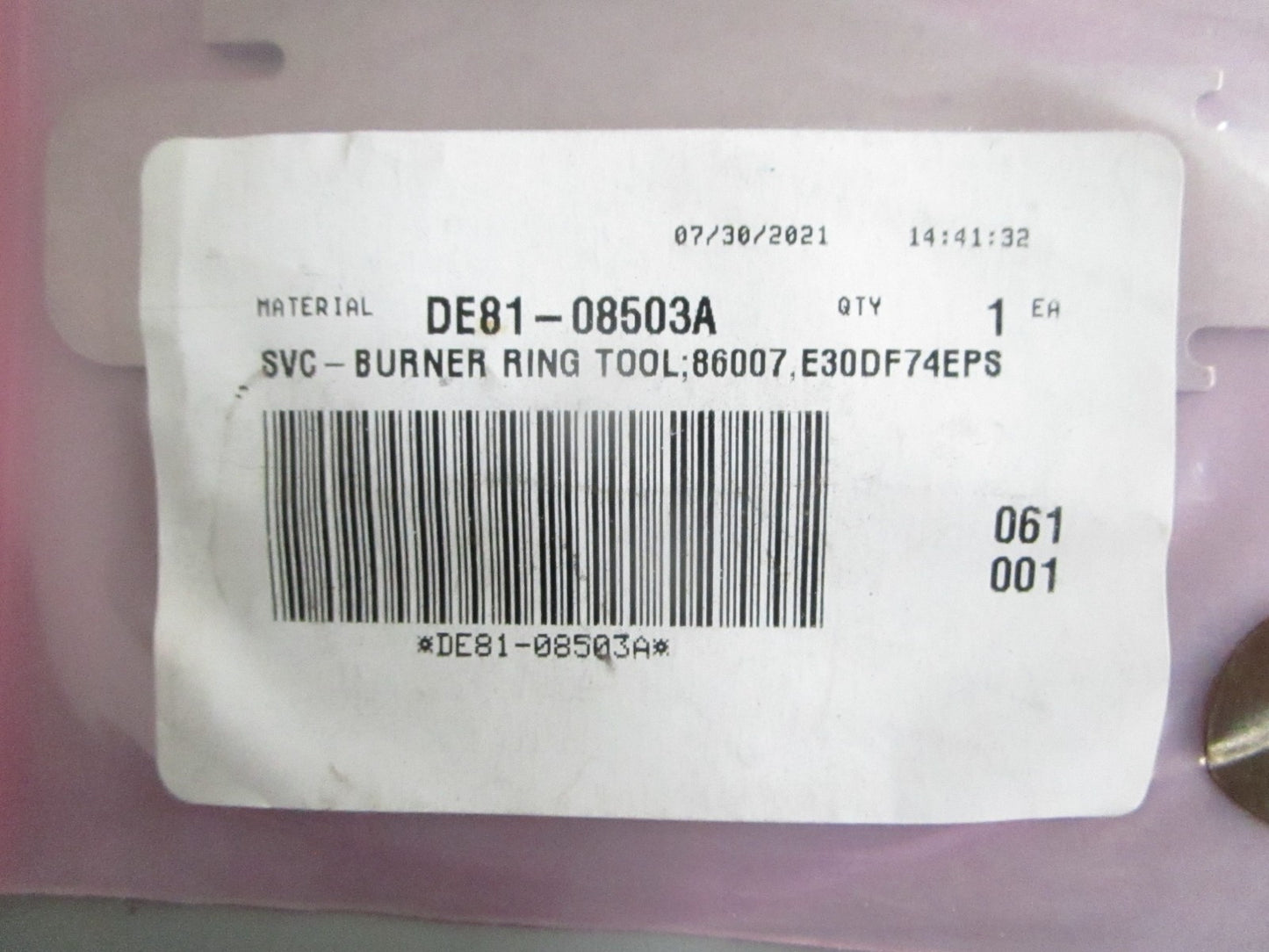 NEW OEM DE81-08503A Samsung SVC Burner Ring Tool 0820