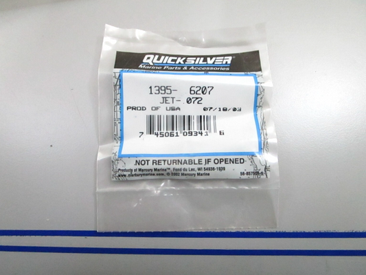 *NEW OEM* 0810 Mercury Quicksilver .072 Outboard Jet 1395-6207