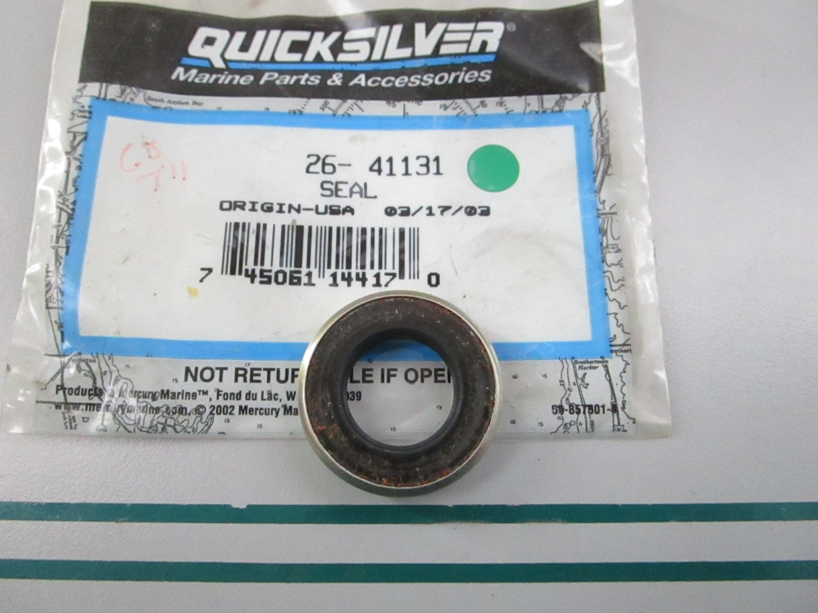 NEW OEM 26-41131 Mercury Quicksilver Seal 0810