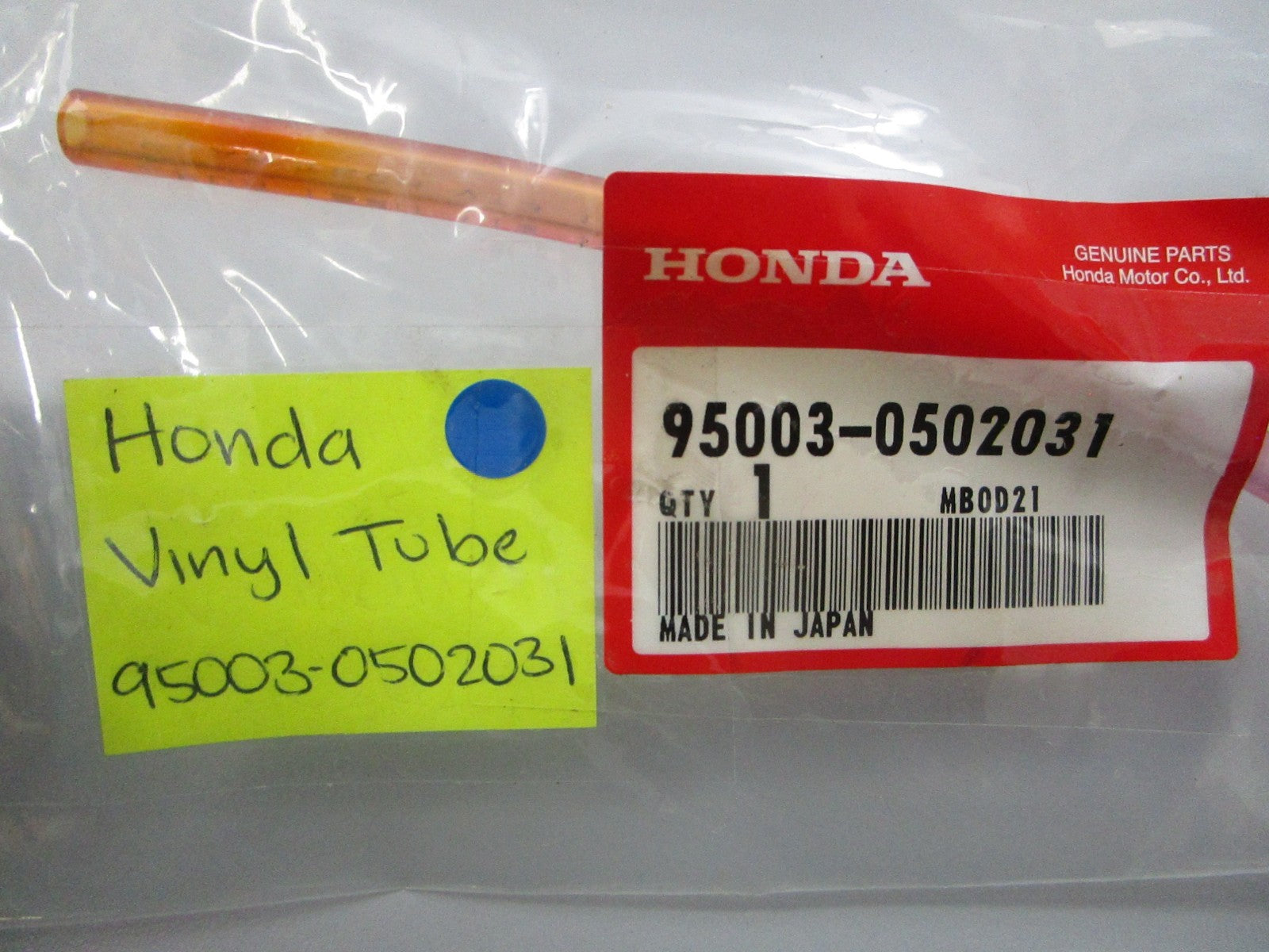 NEW OEM 95003-0502031 Honda Vinyl Tube 0810