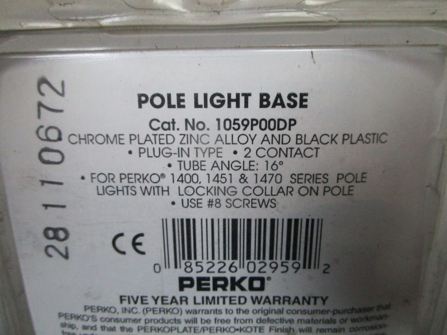 *NEW OEM* 0720 Perko Pole Light Base 1059P00DP