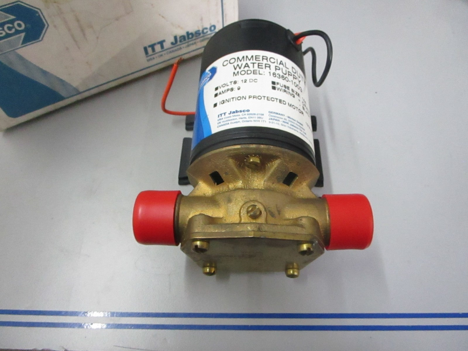*NEW OEM* 0720 Jabsco 12V Commercial Duty Water Puppy Pump 16360-1003
