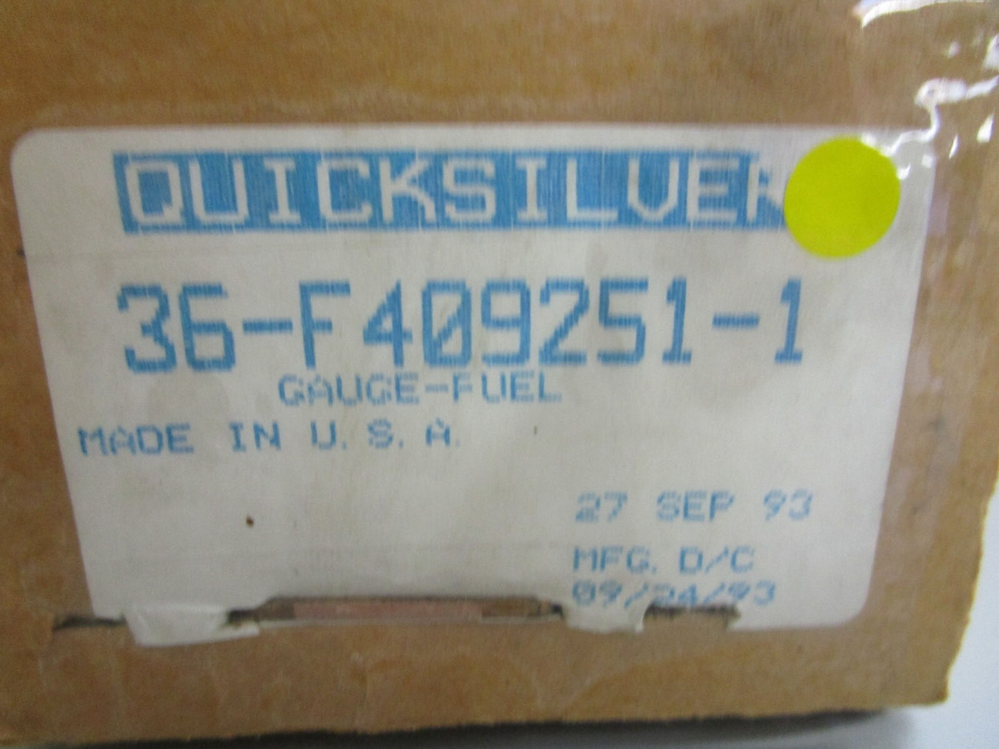 *NEW OEM* 0820 Mercury Quicksilver Fuel Gauge 36-F409251-1