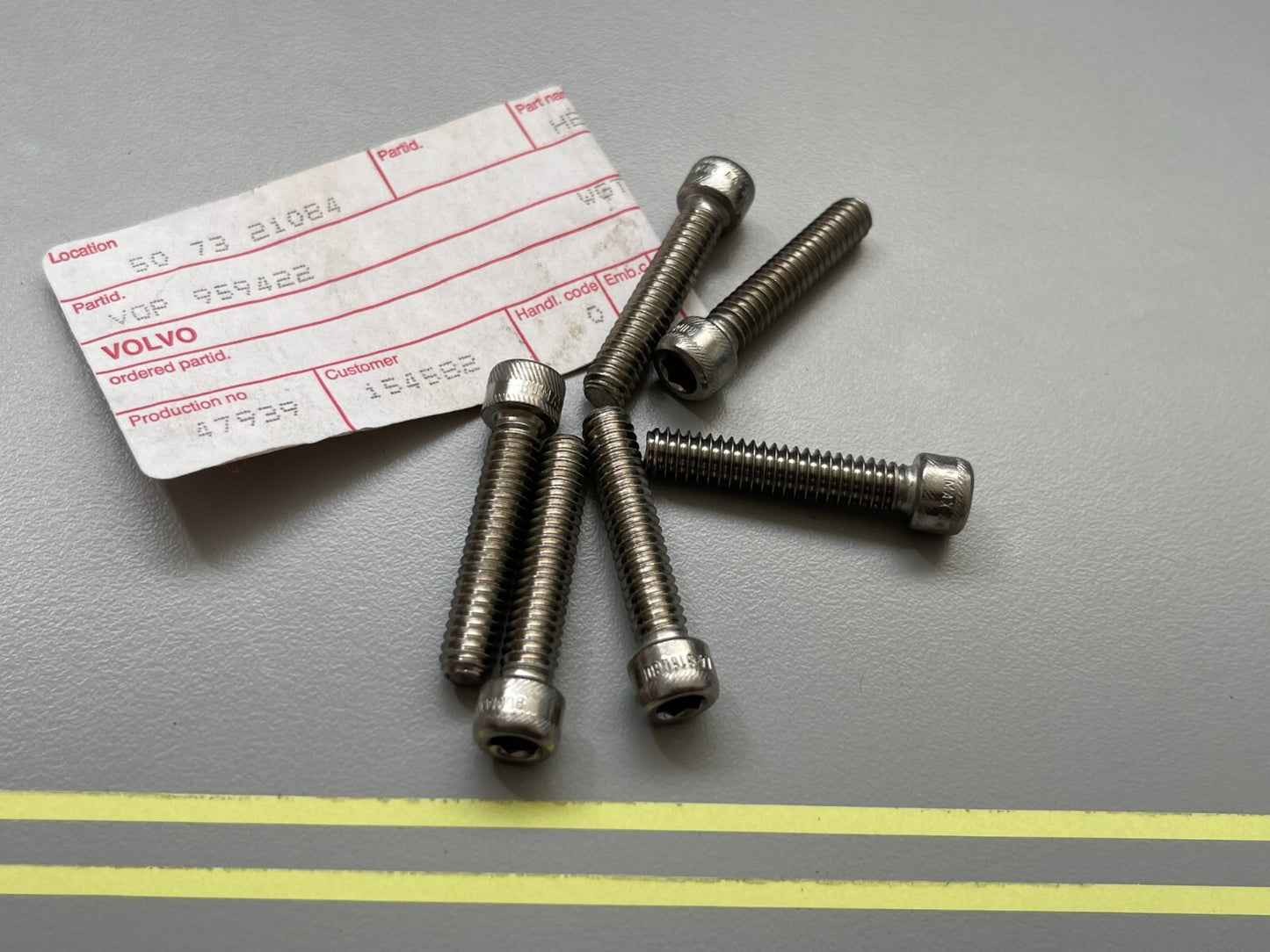 *NEW OEM* (LOT OF 6) 0810 Volvo Penta Screw 959422