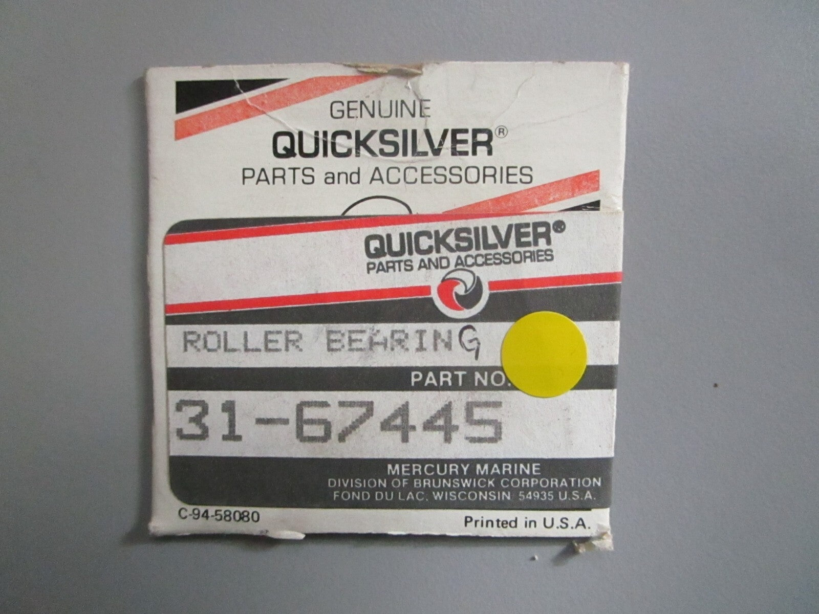 *NEW OEM* 0810 Mercury Quicksilver Roller Bearing 31-67445