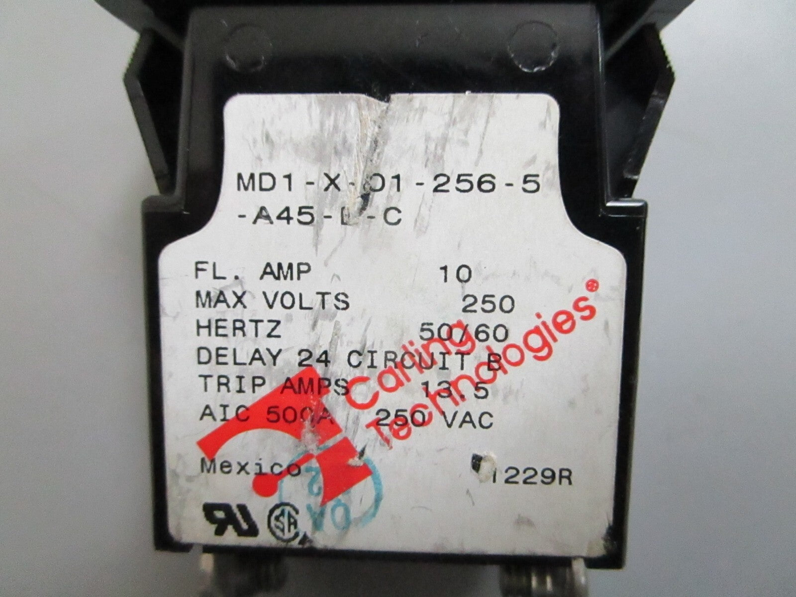 *NEW* 0820 Carling Industries Circuit Breaker MD1-X-01-256-5-A45-B-C