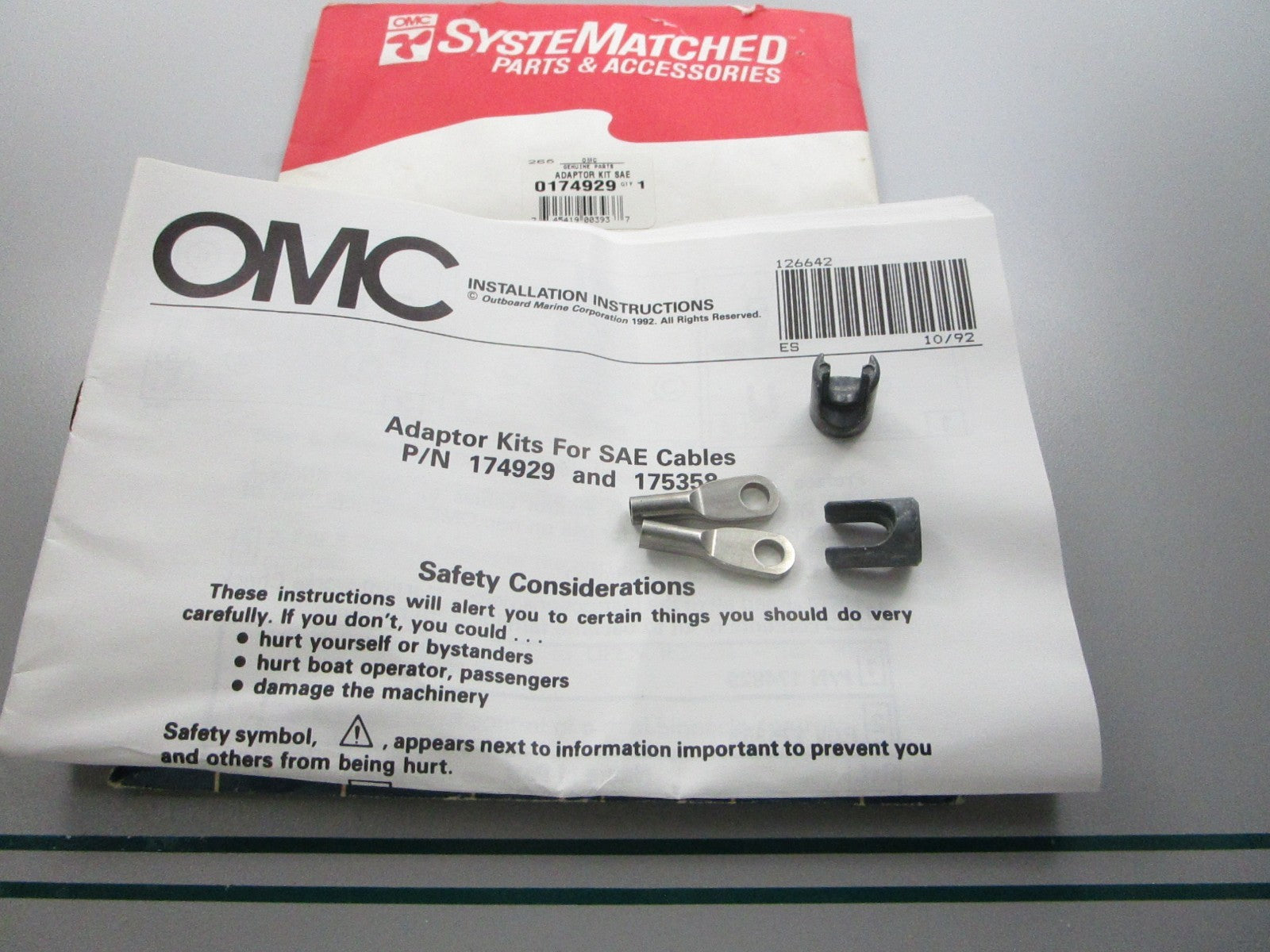 NEW OEM 174929 0174929 OMC Johnson Evinrude Cable Adapter Kit 0810