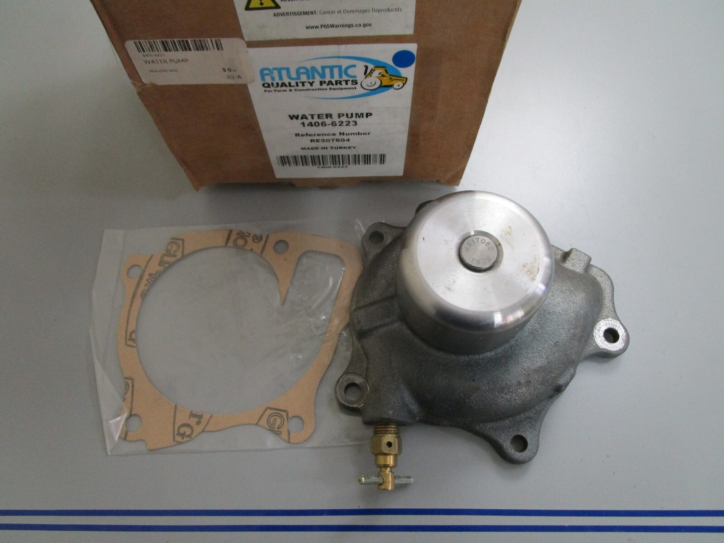*NEW* 0820 Atlantic Quality Parts Water Pump 1406-6223 Replaces: RE507604