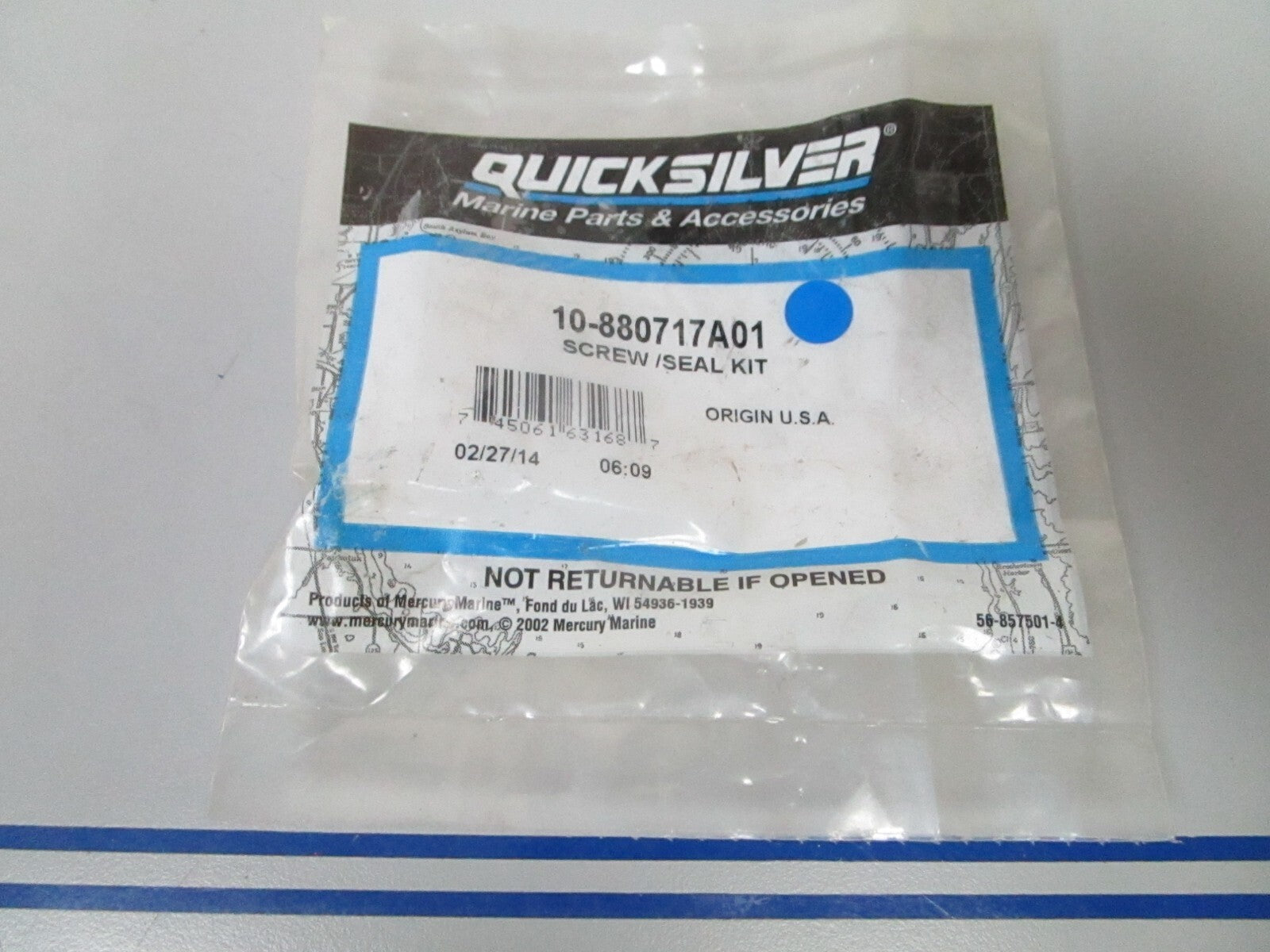 *NEW OEM* 0720 Mercury Quicksilver Screw & Seal Kit 10-880717A01