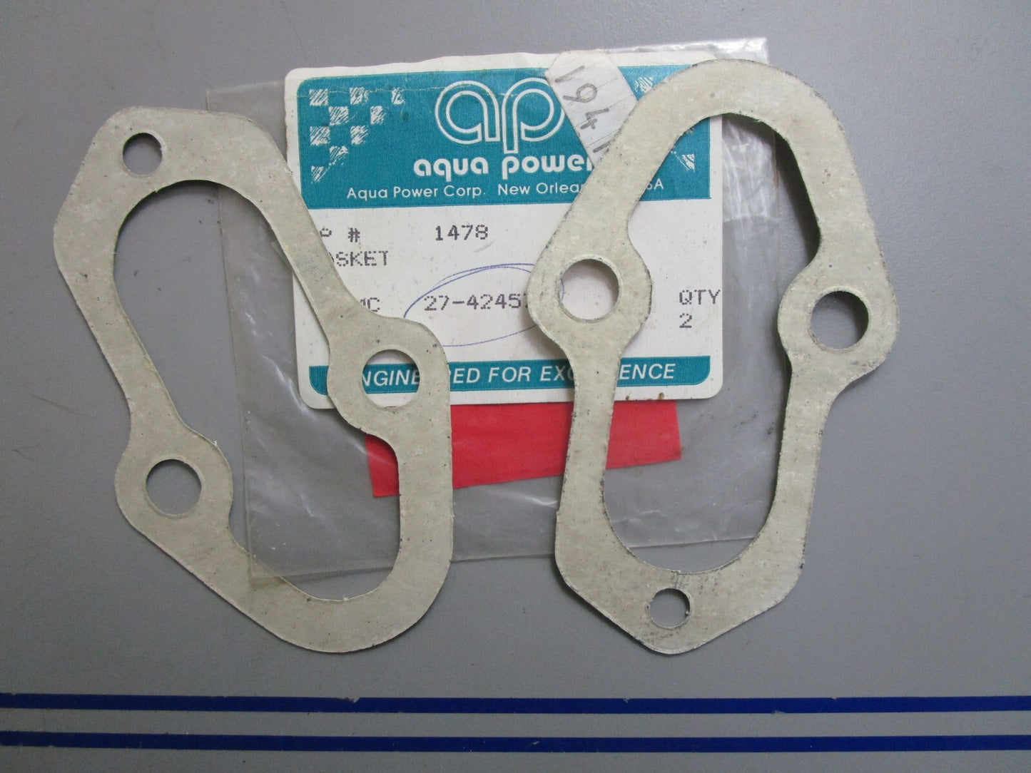 *NEW* (LOT OF 2) 0770 Aqua Power Gasket 147 Replaces: Mercury 27-42457