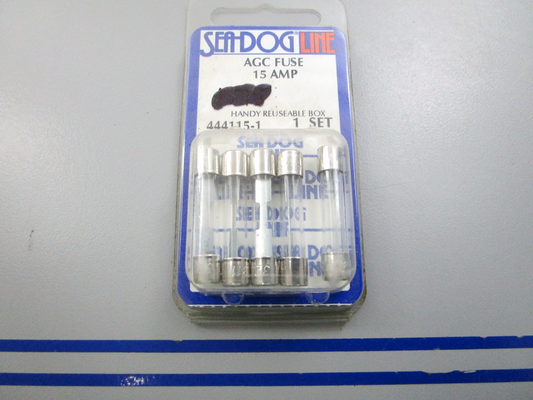NEW (LOT OF 5) 444115-1 Sea-Dog 15 AMP AGC Fuse 0810