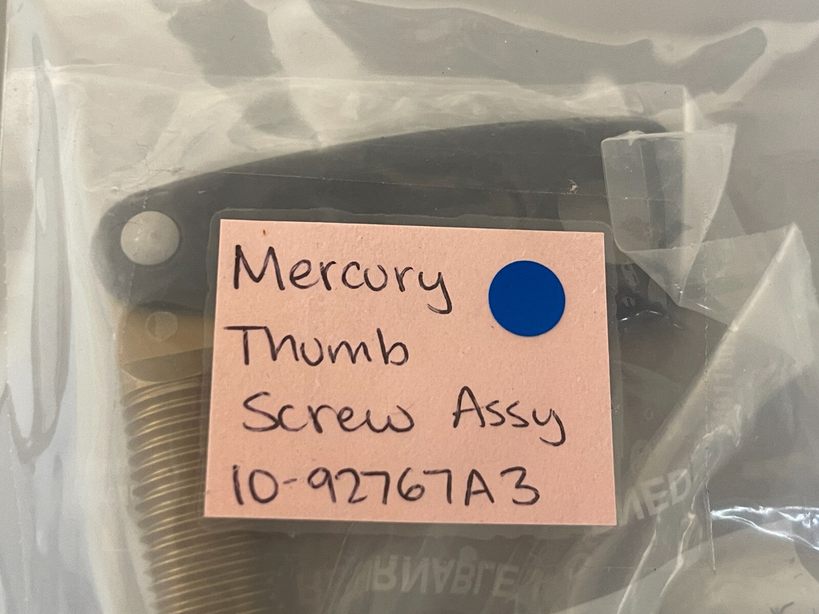 *NEW OEM* 0810 Mercury Quicksilver Thumb Screw Assembly 10-92767A3