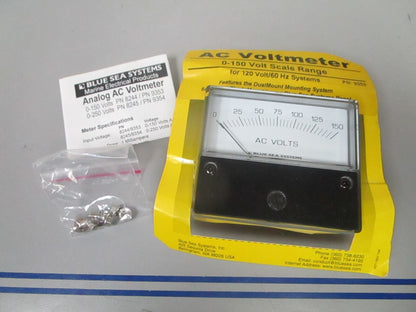 *NEW OEM* 0720 Blue Sea System AC Analog Voltmeter 0-150V 9353