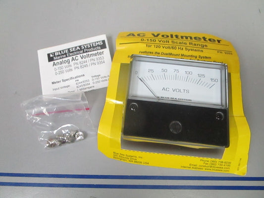 *NEW OEM* 0720 Blue Sea System AC Analog Voltmeter 0-150V 9353