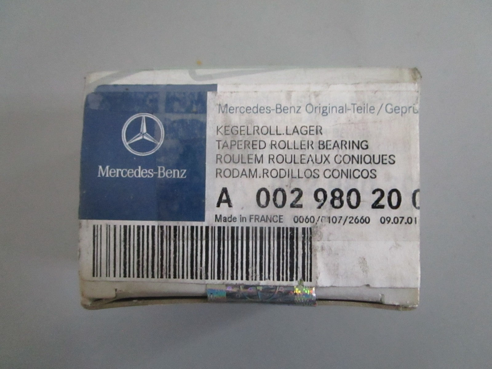 NEW OEM A002980200264 Mercedes-Benz Tapered Roller Bearing 0820
