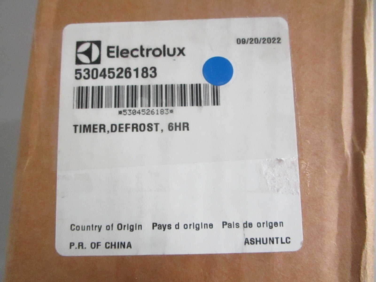 *NEW OEM* 0820 Electrolux 6HR Defrost Timer 5304526183