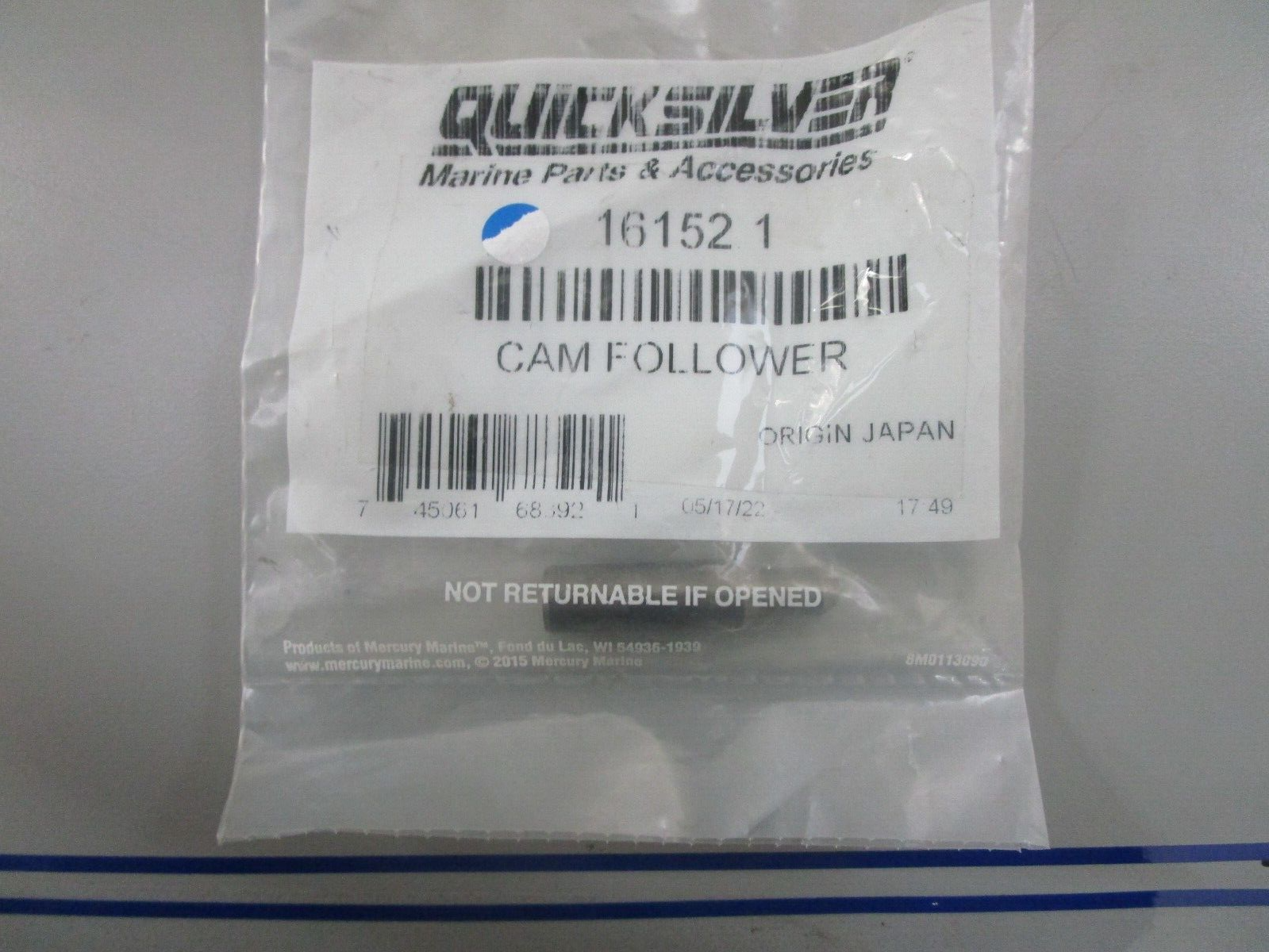 *NEW OEM* 0770 Mercury Quicksilver Cam Follower 161521