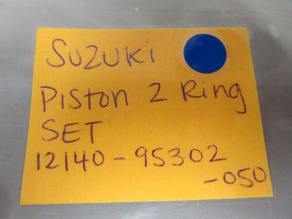 *NEW OEM* 0810 Suzuki Piston 2 Ring Set 12140-95302-050