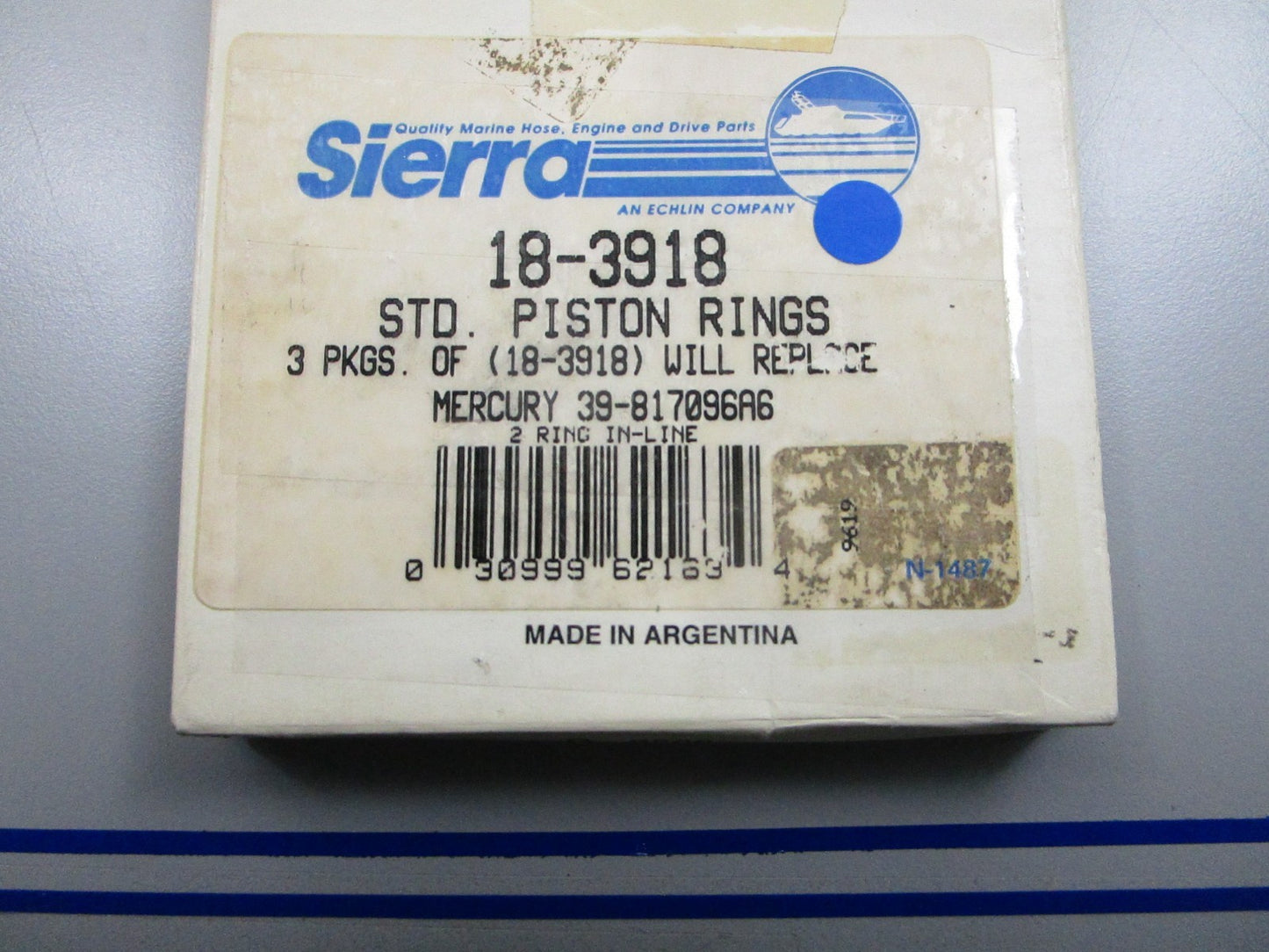 *NEW* 0810 Sierra Standard Piston Rings 18-3918 Replaces: 39-817096A6