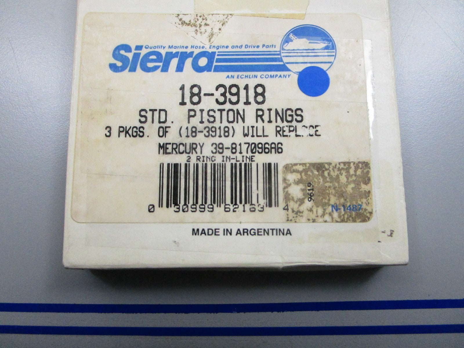 *NEW* 0810 Sierra Standard Piston Rings 18-3918 Replaces: 39-817096A6