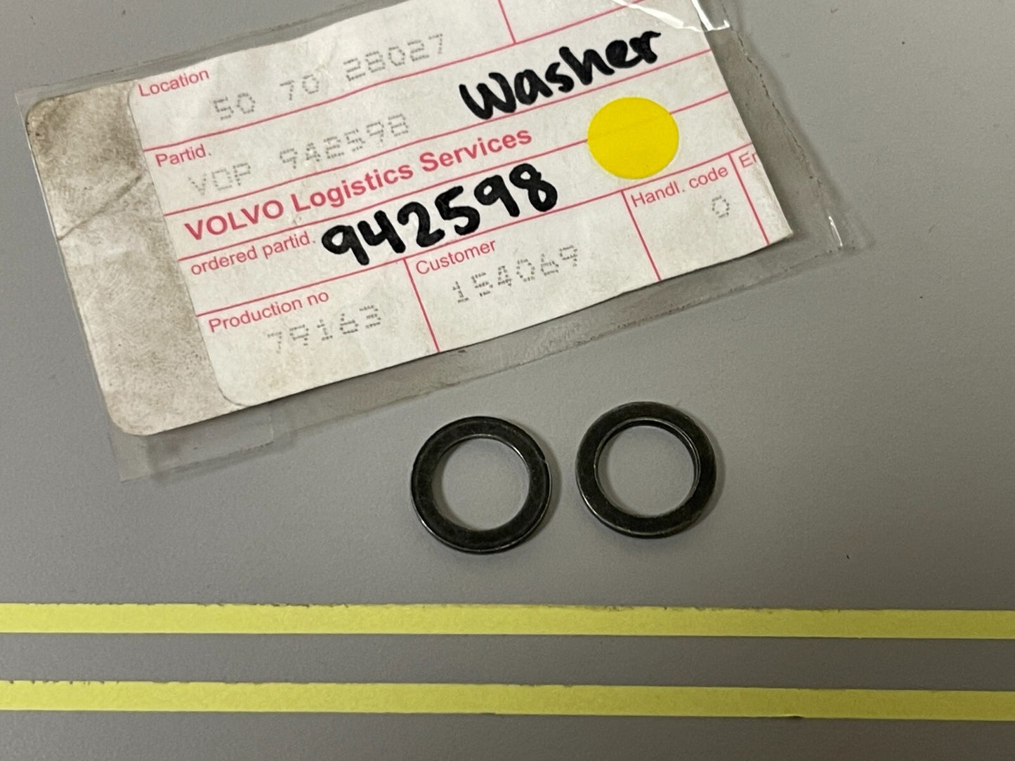*NEW OEM* (LOT OF 2) 0810 Volvo Penta Washer 942598