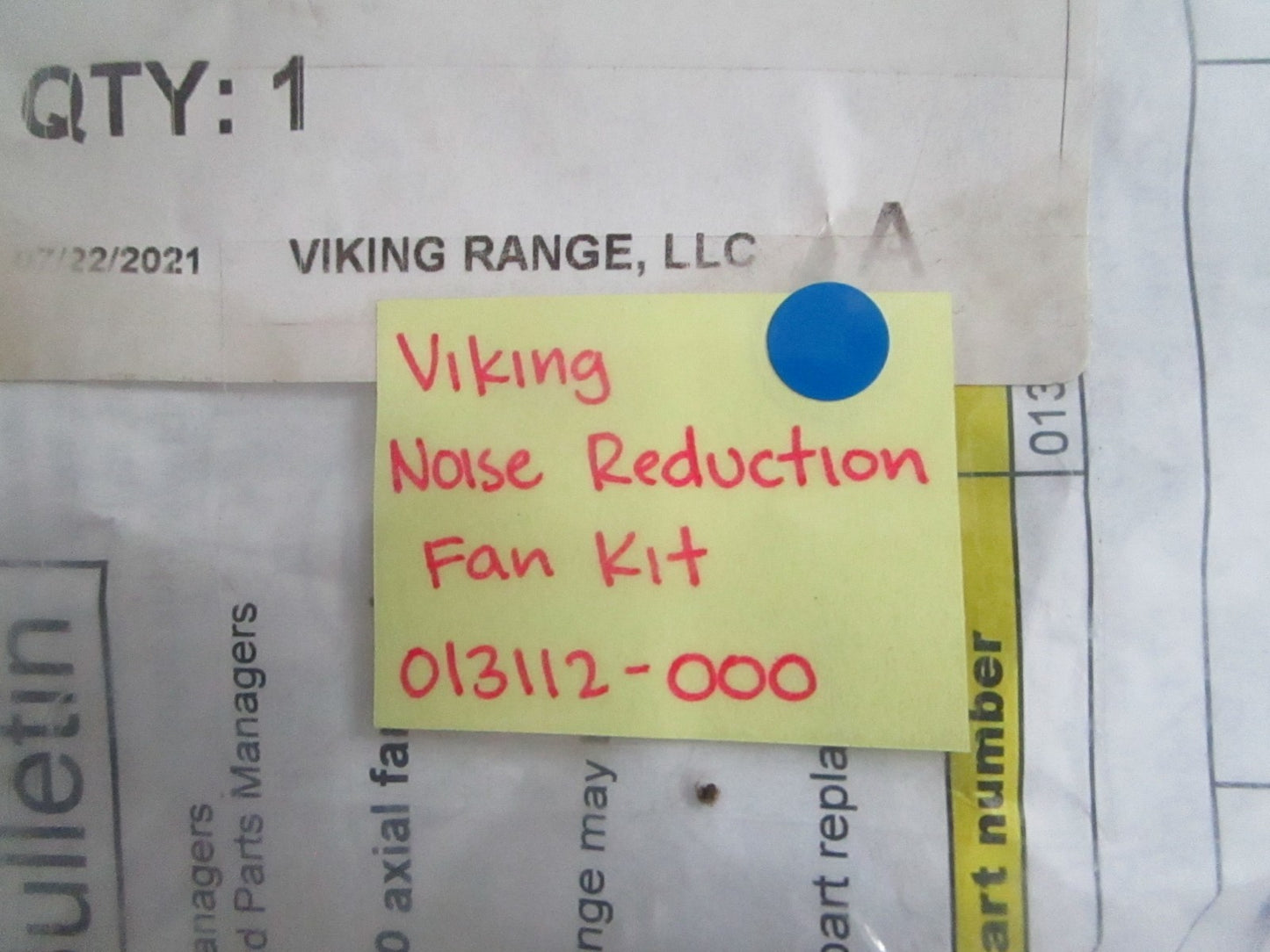 *NEW OEM* 0820 Viking Noise Reduction Fan Kit 013112-000