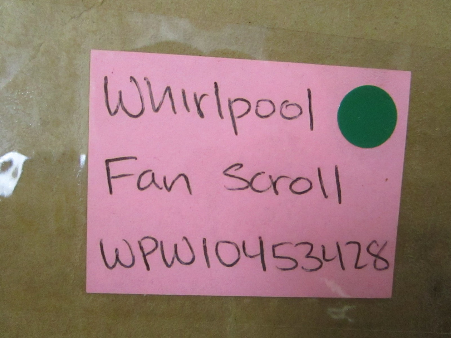 NEW OEM WPW10453428 Whirlpool Fan Scroll 0810