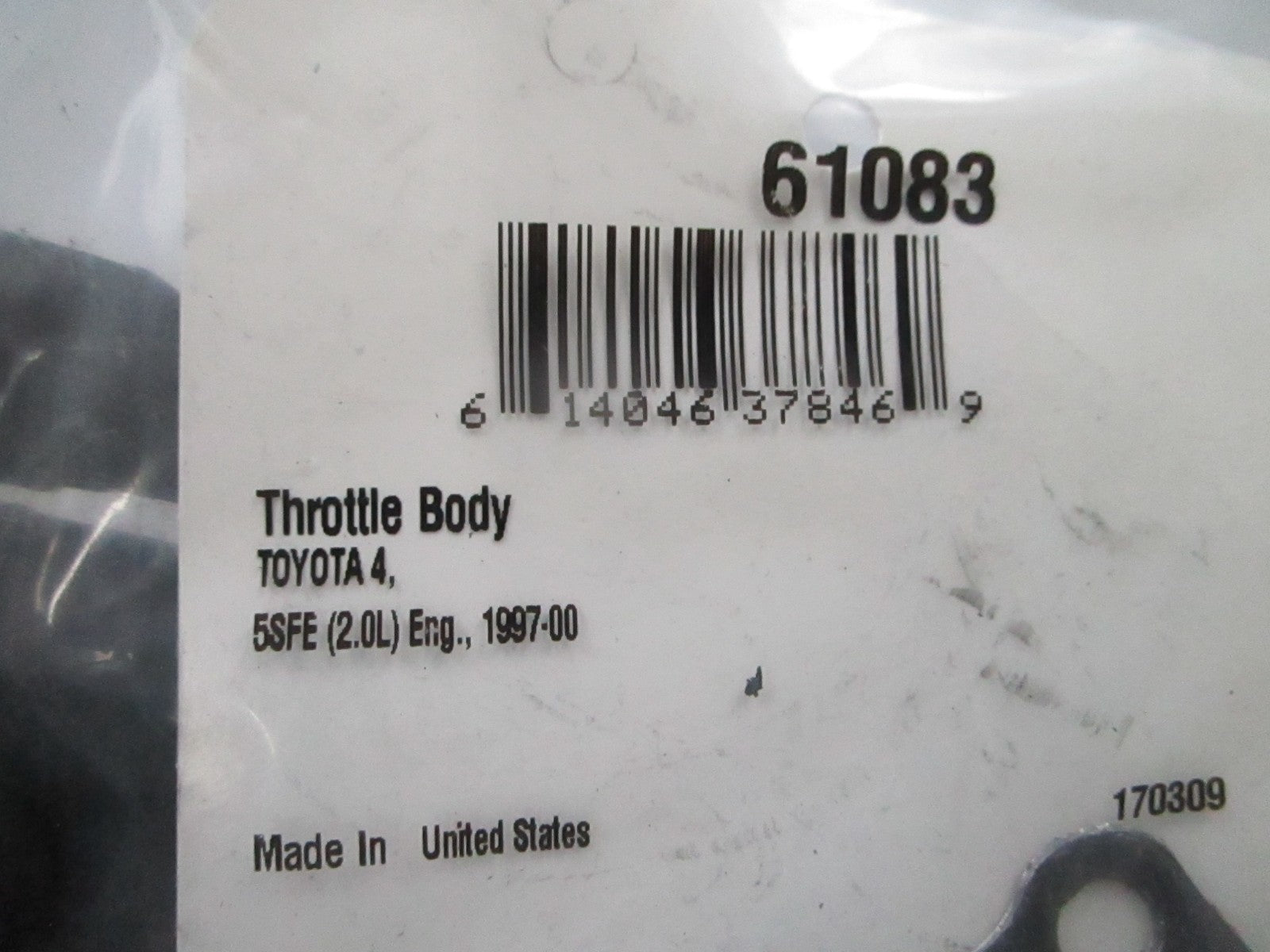 *NEW* 0810 Fel-Pro Throttle Body Gasket 61083