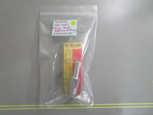 *NEW* 0810 Moeller 3/8" NPT Aluminum Anti-Siphon Fitting 033802-10