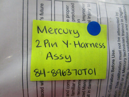 NEW OEM 84-896370T01 Mercury Quicksilver 2 Pin Y-Harness Assembly 0810