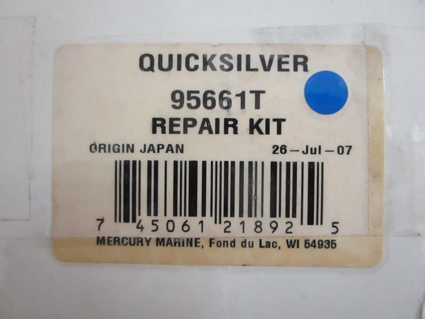 NEW OEM 95661T Mercury Quicksilver Repair Kit 0820