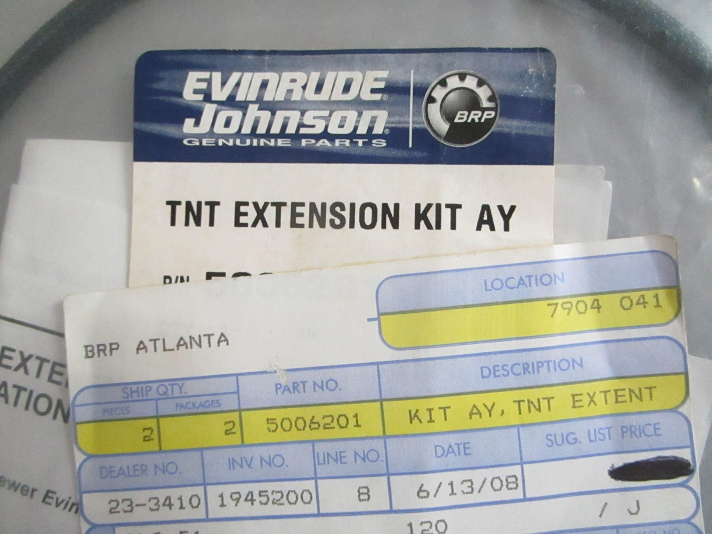 NEW OEM 5006201 OMC Johnson Evinrude Trim & Tilt Extension Kit 0820