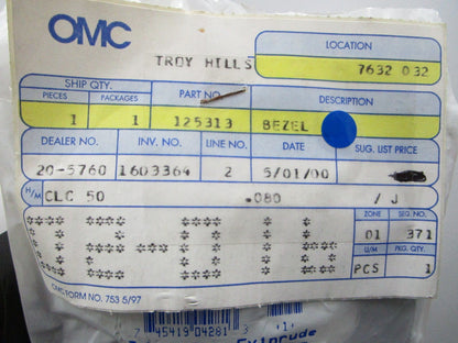 *NEW OEM* 0810 OMC Johnson Evinrude Bezel 125313 0125313