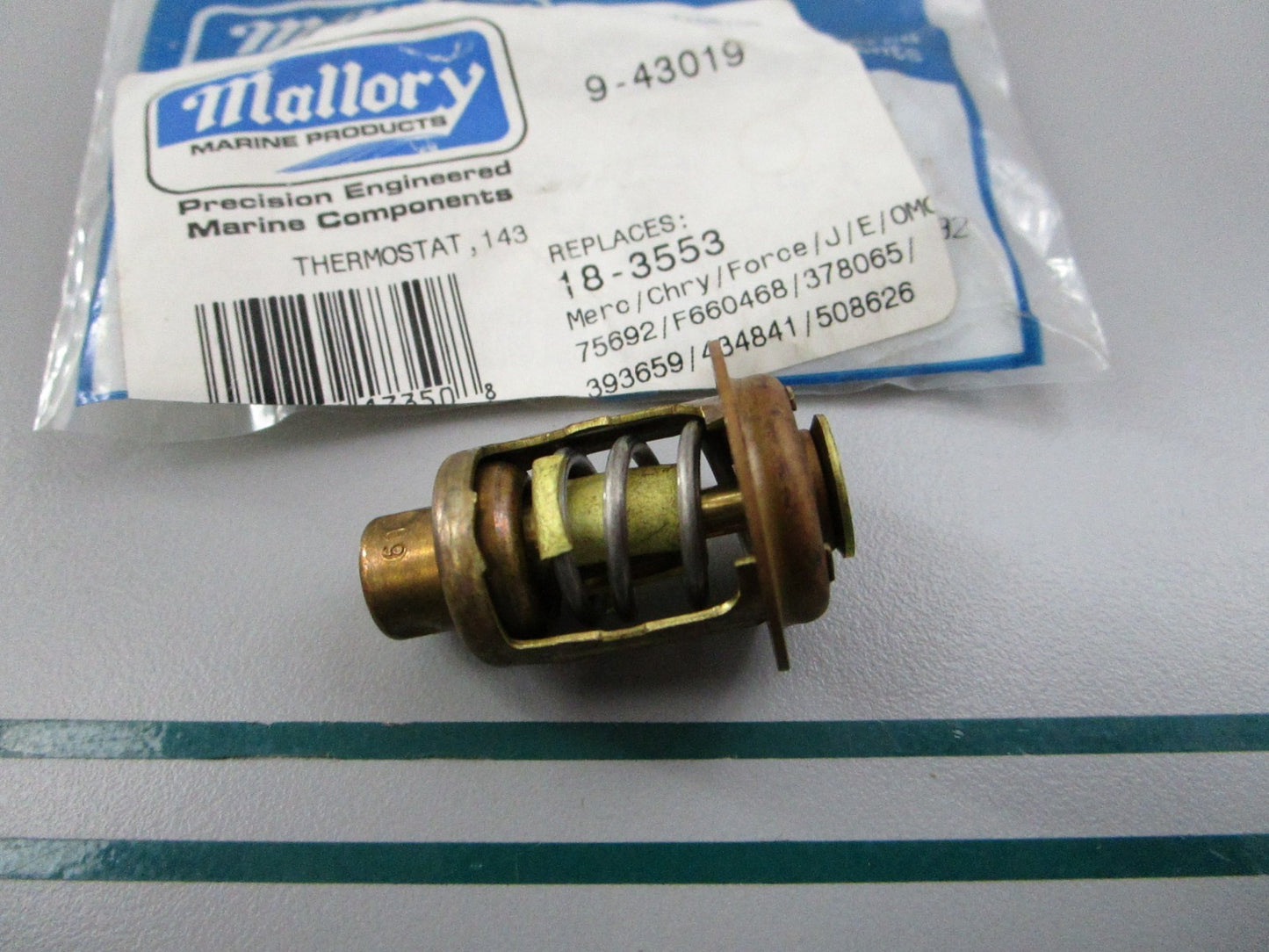 NEW 9-43019 Replaces: F660468 378065 Mallory 143 Thermostat 0810
