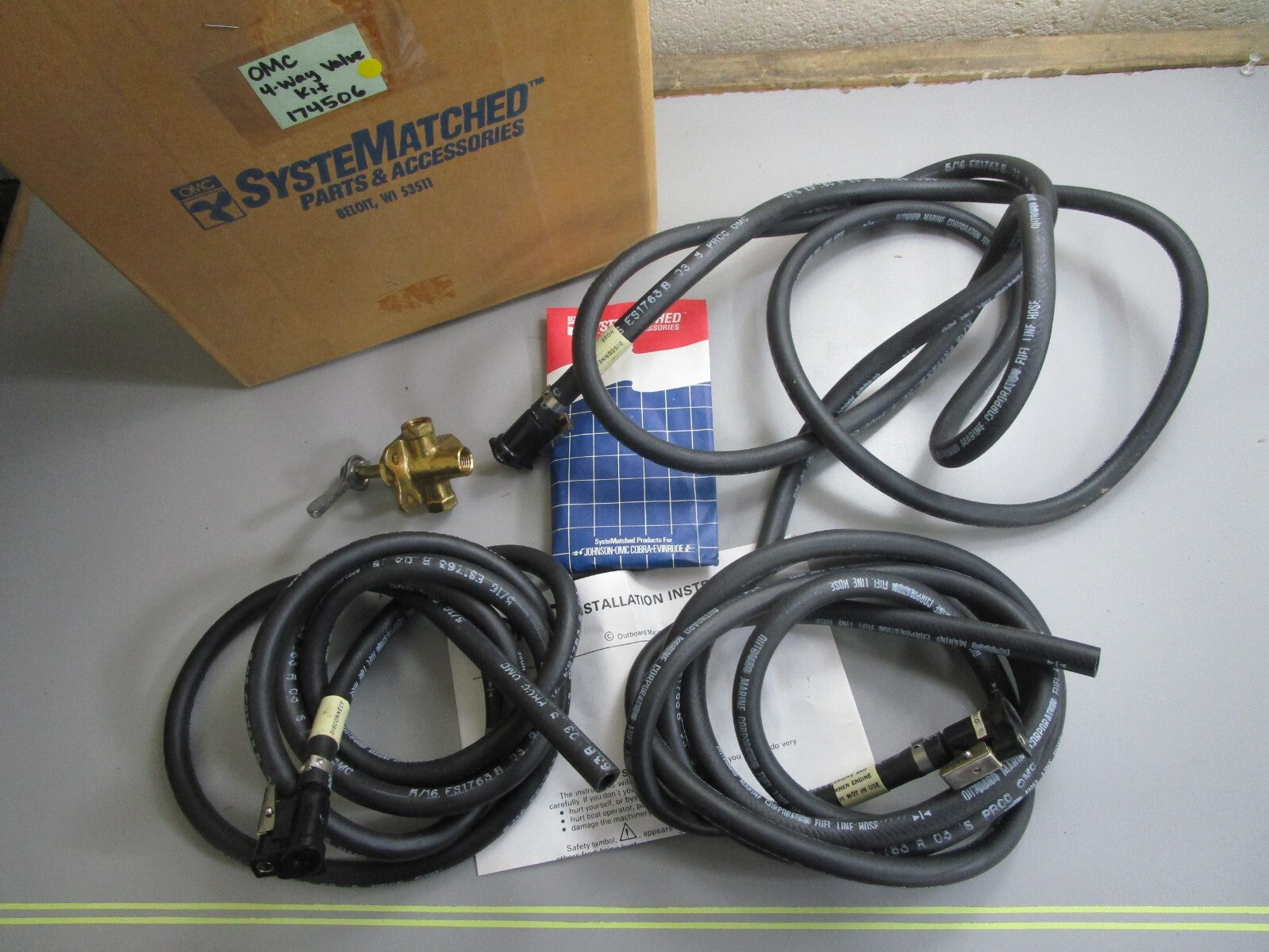 *NEW OEM* 0820 OMC Johnson Evinrude 4-Way Valve Kit 174506 0174506