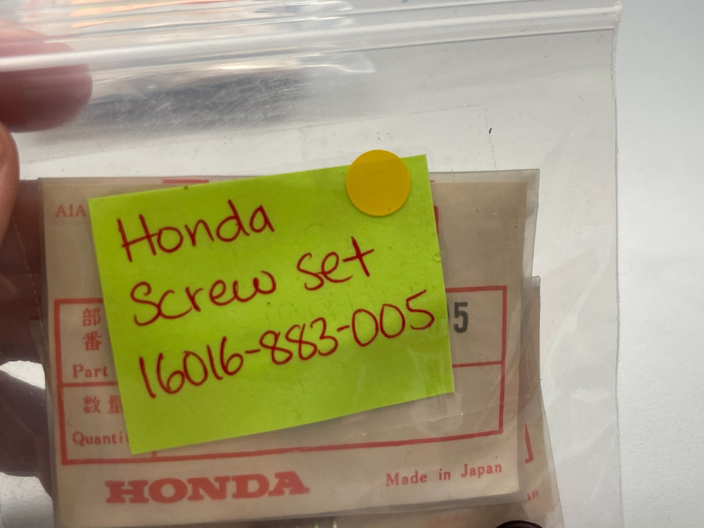 *NEW OEM* 0810 Honda Screw Set 16016-883-005