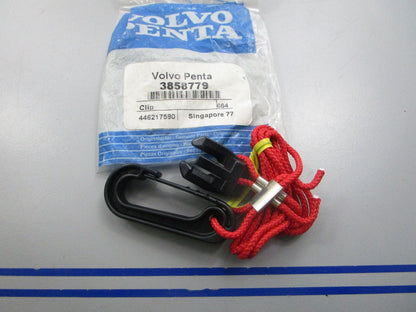 NEW OEM 3858779 Volvo Penta Lanyard & Clip 0810