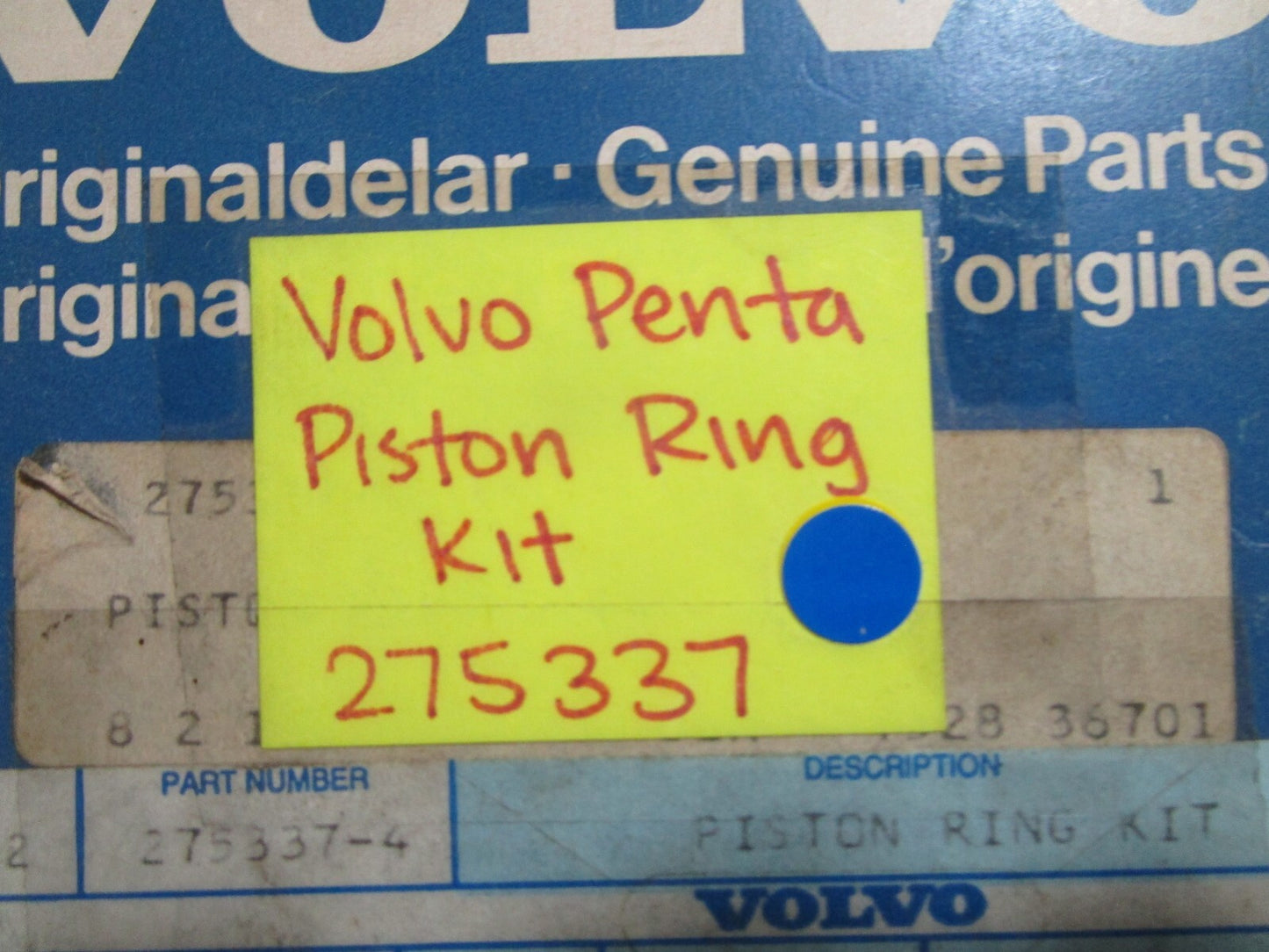 *NEW OEM* 0810 Volvo Penta Piston Ring Kit 275337