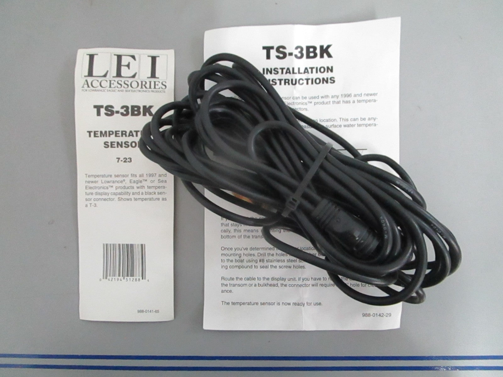 *NEW OEM* 0820 Lowrance Temperature Sensor TS-3BK